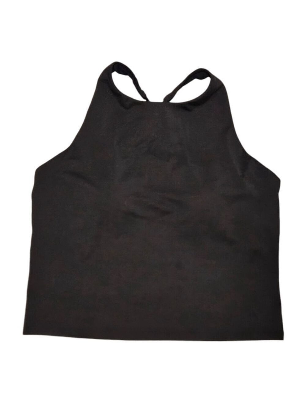 Fabletics Women's Black Athletic Tank Top w/ Built-In Bra Strappy Back Size L/XL